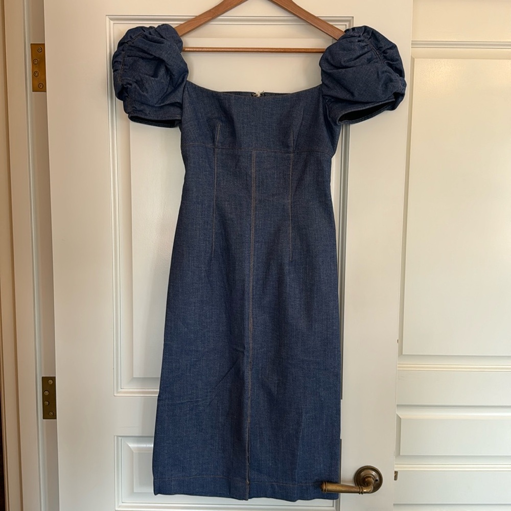 *Altered (Shortened) Carolina Herrera New York Denim Dress Size 2